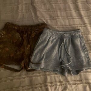 brown camo & gray 2-piece co-ord set